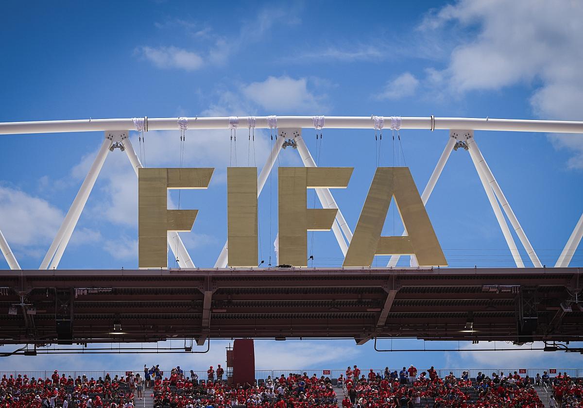 Fifa-Logo bei der Fußball-WM 2026 (Archiv), Pressefoto Ulmer/Markus Ulmer via dts Nachrichtenagentur