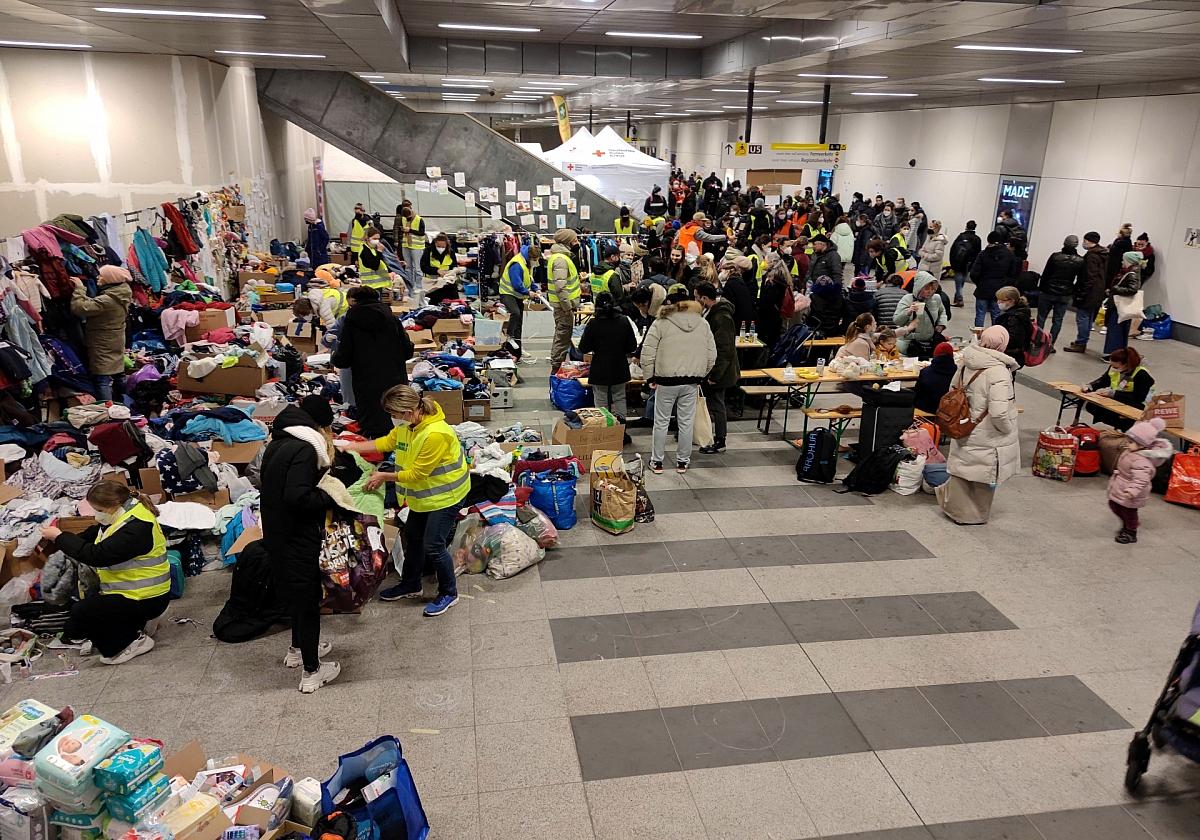 Hilfsgüter für Flüchtlinge aus der Ukraine in Deutschland (Archiv)